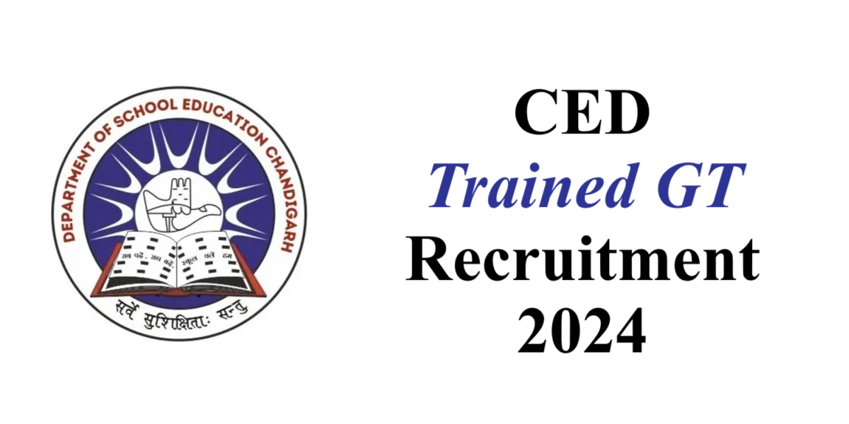 CED Trained GT Recruitment 2024