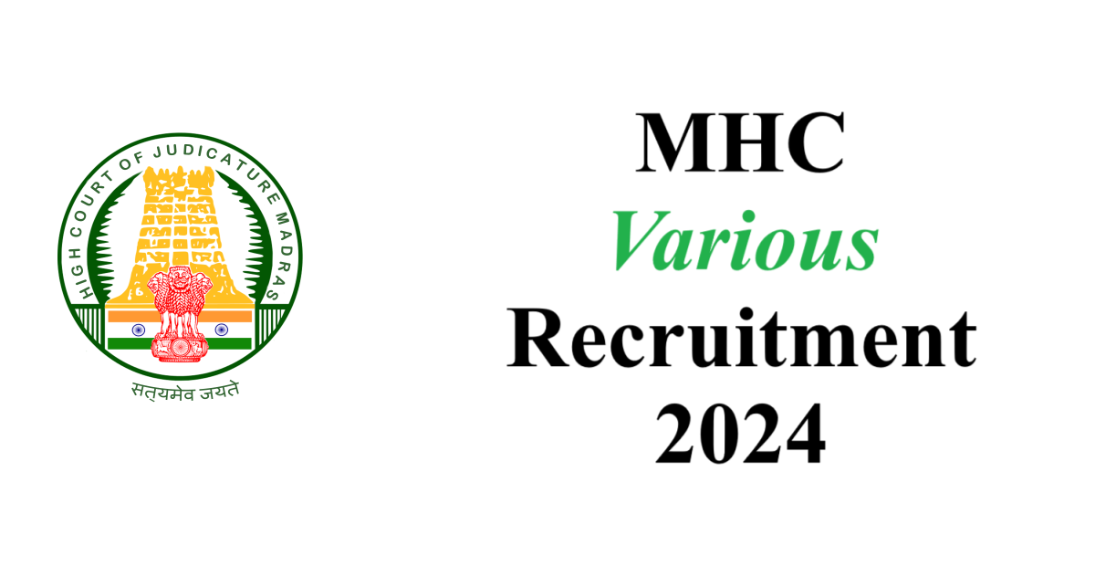 MHC Various Recruitment 2024