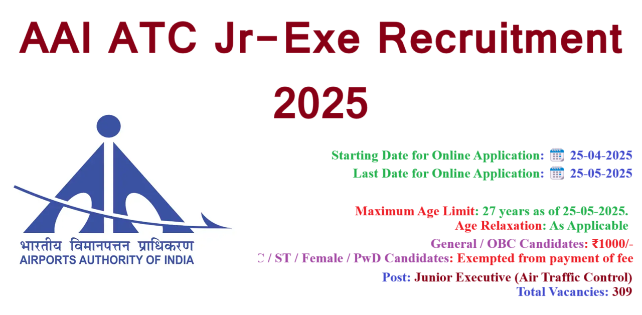 AAI ATC Jr-Exe Recruitment 2025