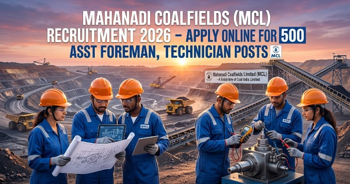 Mahanadi Coalfields Asst Foreman Technician Recruitment 2026