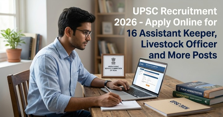 UPSC Assistant Keeper Livestock Officer Recruitment 2026 Apply Online